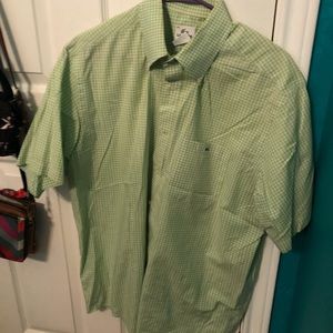 Green And White Plaid Lacoste Shirt